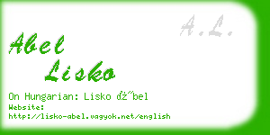 abel lisko business card